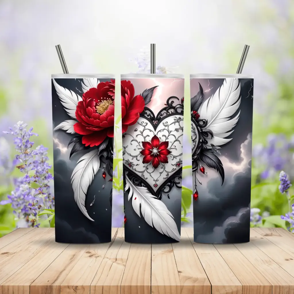 Heartfelt Floral Tumbler