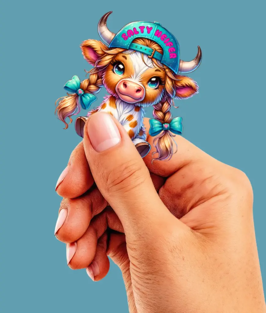 [VS2911] Salty Heifer Cow Sticker