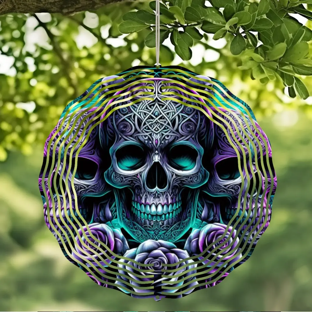 Celtic Skull 8" Wind Spinner