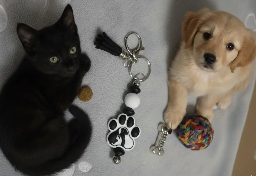 [KC2611-BLACK] Paw-sitively Perfect Keychain (BLACK)