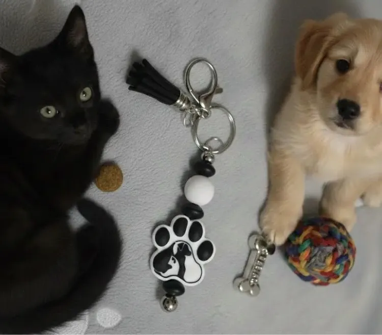 Paw-sitively Perfect Keychain