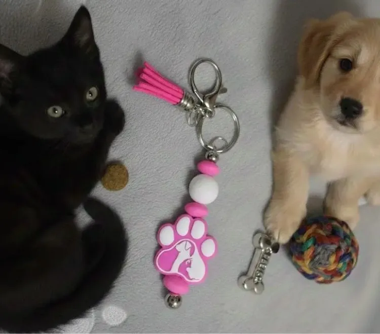 Paw-sitively Perfect Keychain