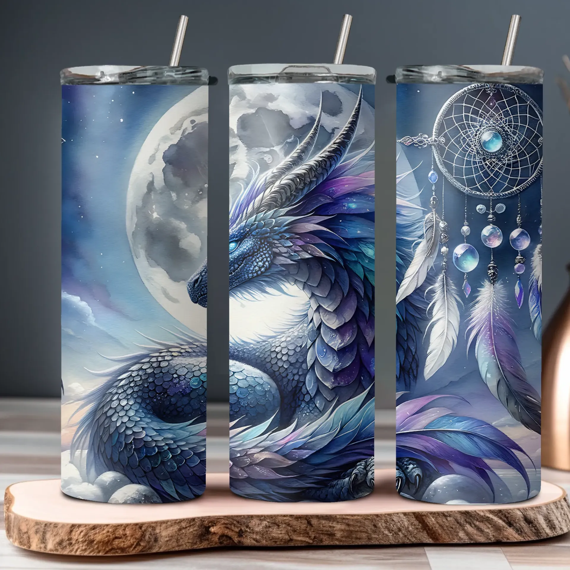 [ST2231] Lunar Serenity Dragon Tumbler