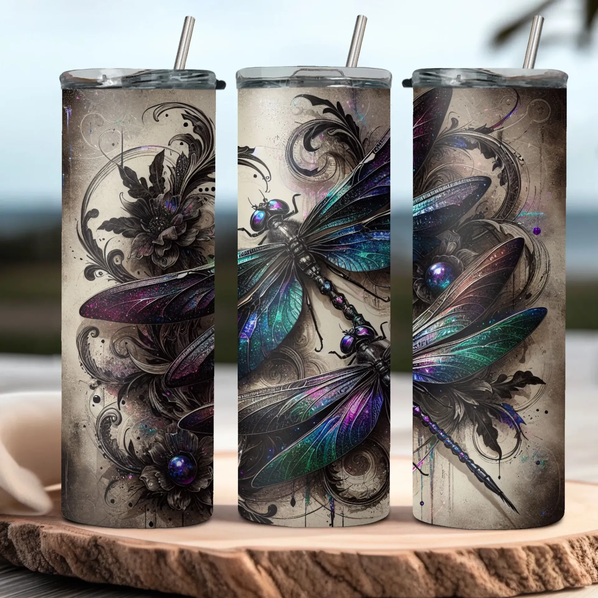 Vintage Dragonfly Radiance Tumbler