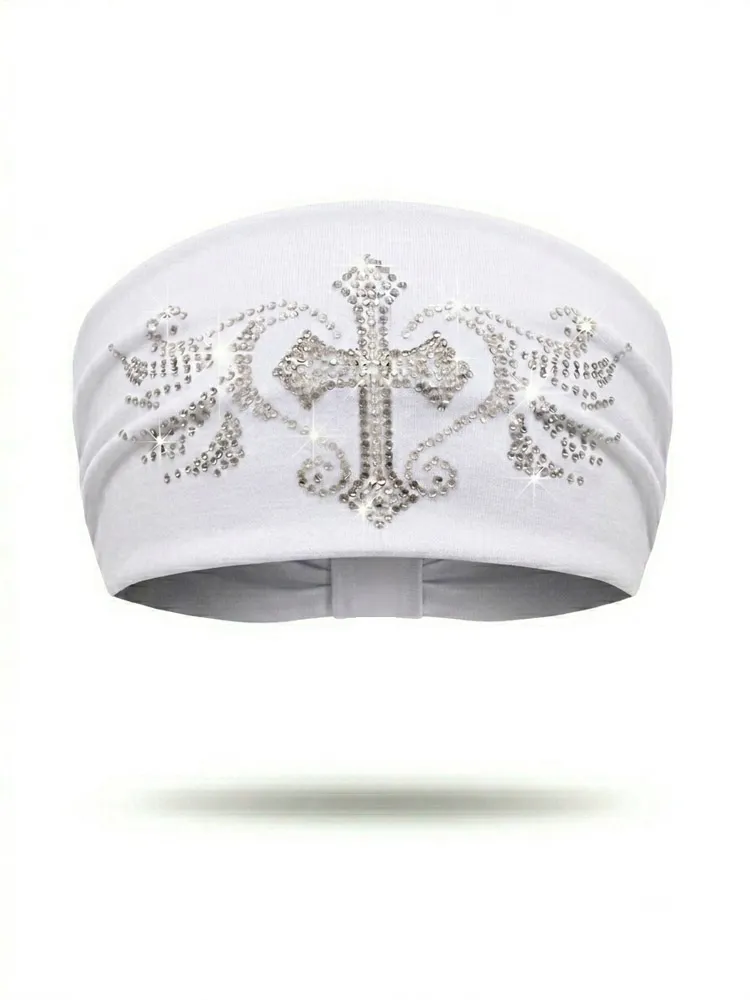 Winged Pewter Cross Knotty Band
