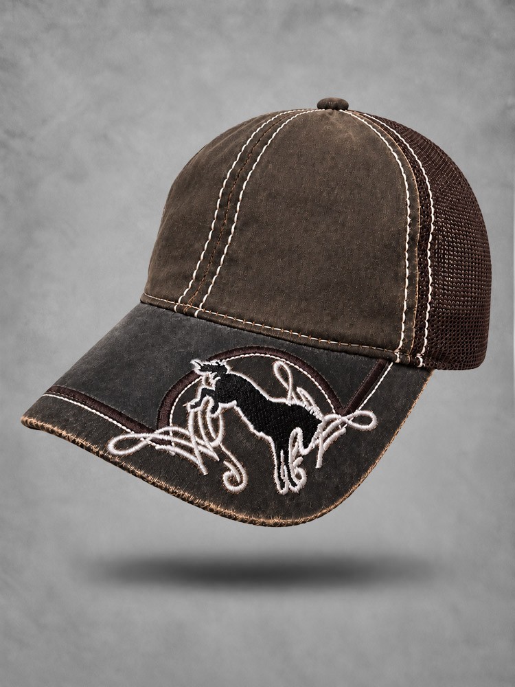 Vintage Bucking Bronco Trucker Cap