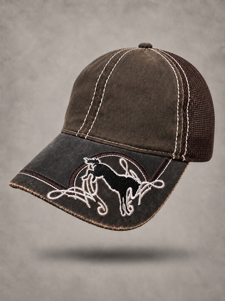 Vintage Bucking Bronco Trucker Cap