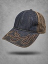 Vintage Denim Flame Ball Cap