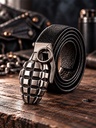 Live Wire Grenade Belt Buckle