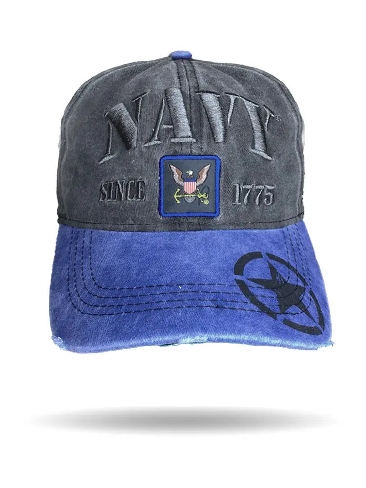 [BC1523-NAVY] Navy Emblem Cap