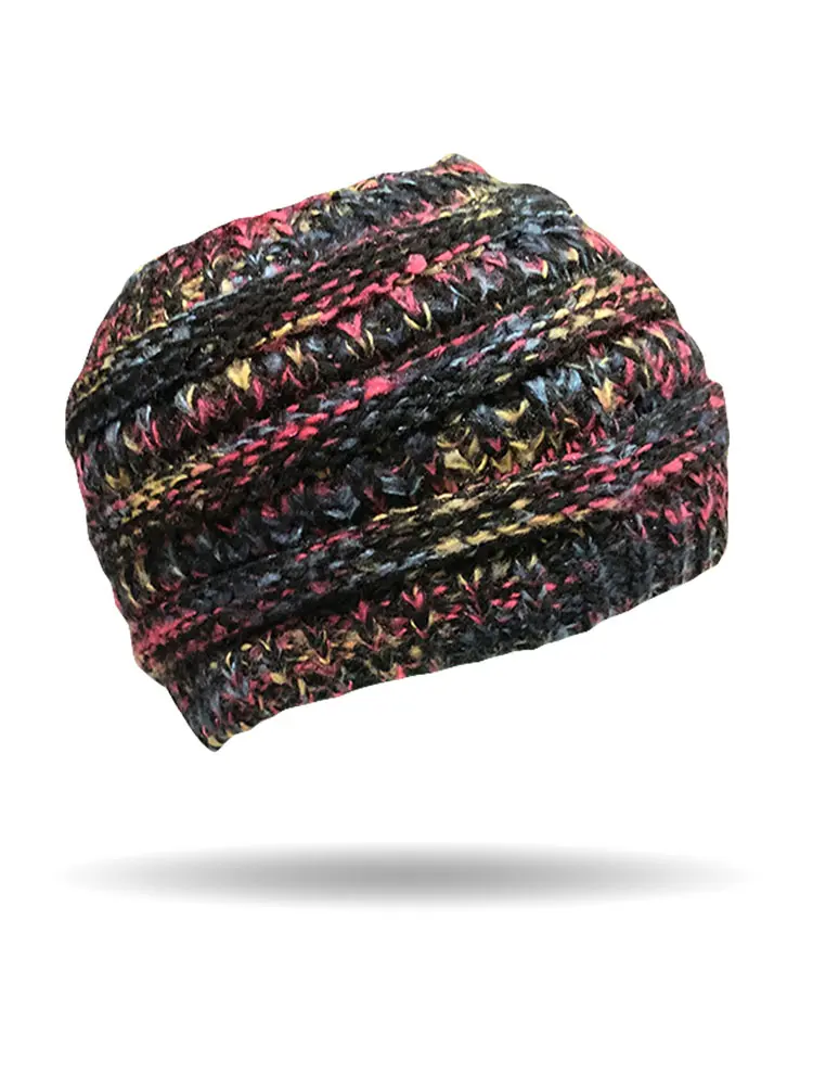 [BE1225-MULTI] Boho High Pony Beanie