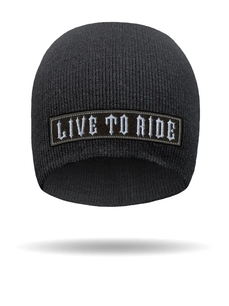 [BE2219-BLK] Live to Ride Beanie
