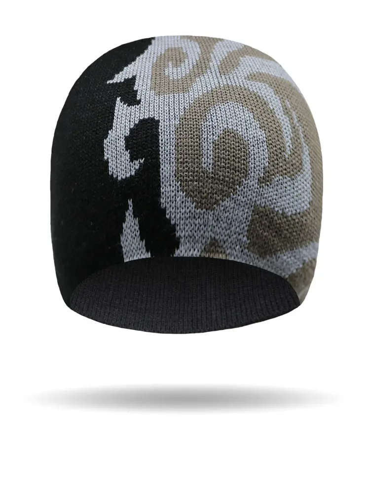 [BE3033] Two-Tone Tribal Beanie