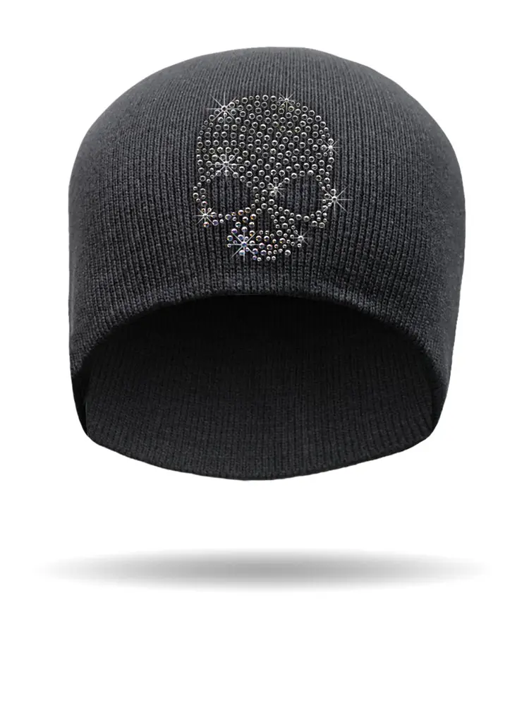 Black Diamond Skull Beanie