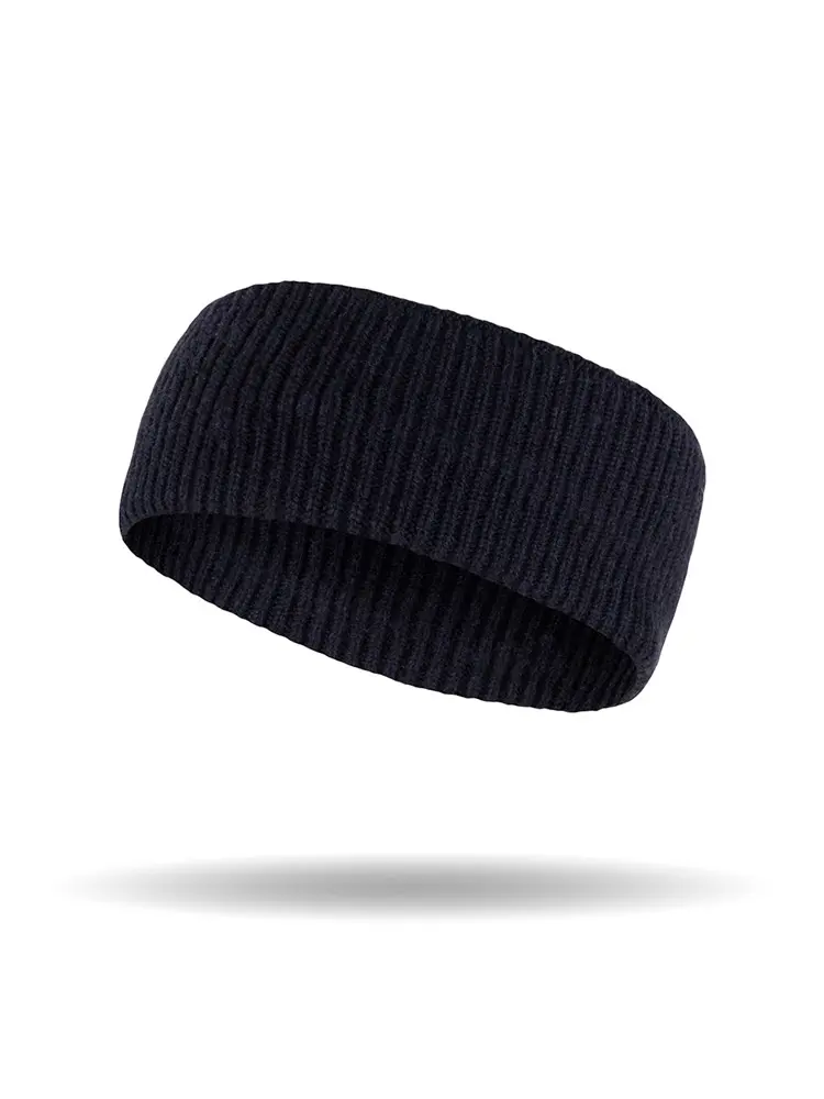 [KHB1222-BLK] Black Knit Head Band