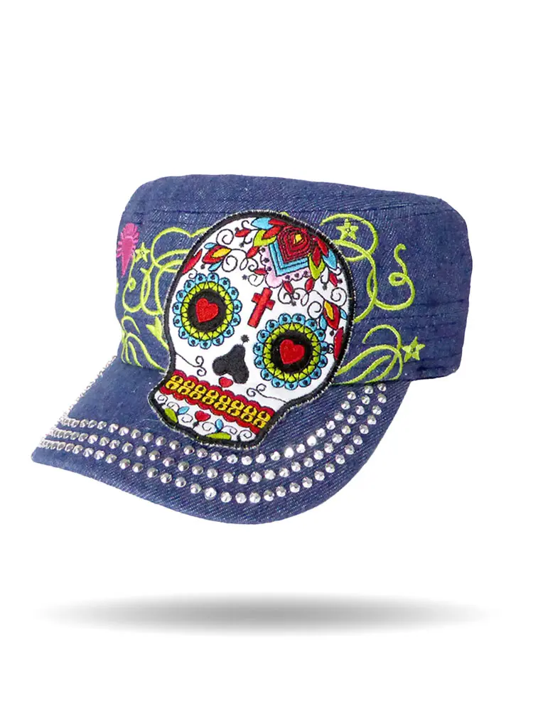 [CC2931-DD] Sugar Skull Cadet Cap