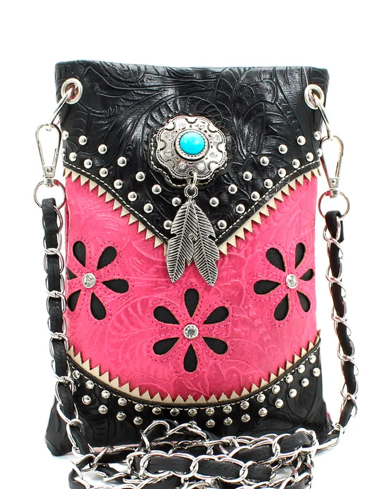 [HB1580-PINK] Turquoise Charm Hip Bag
