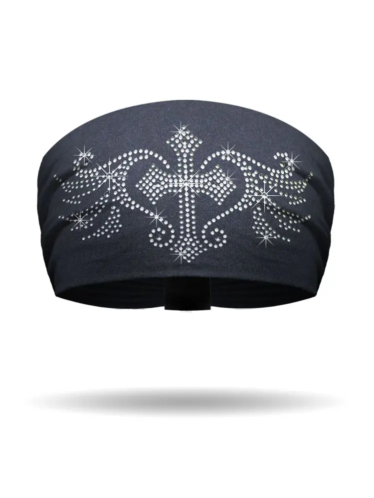 [KB3319] Winged Pewter Cross Knotty Band