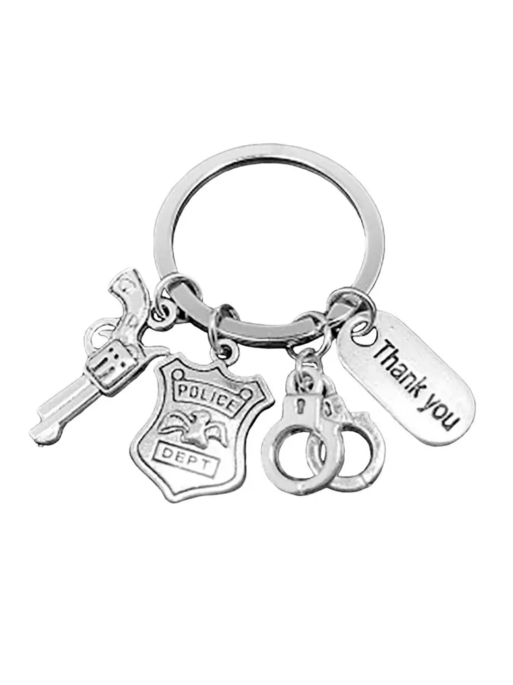 [KC3018] Thin Blue Line Charms Key Chain