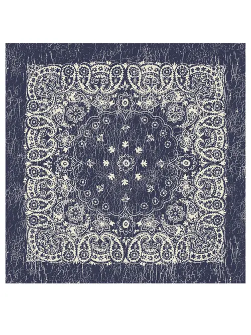 [BA2727-NAVY] Rustic Paisley Bandana (NAVY)