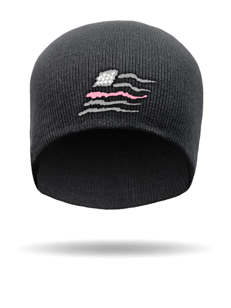 [BE3311-PINK] Wavy Service Flag Beanie (PINK)