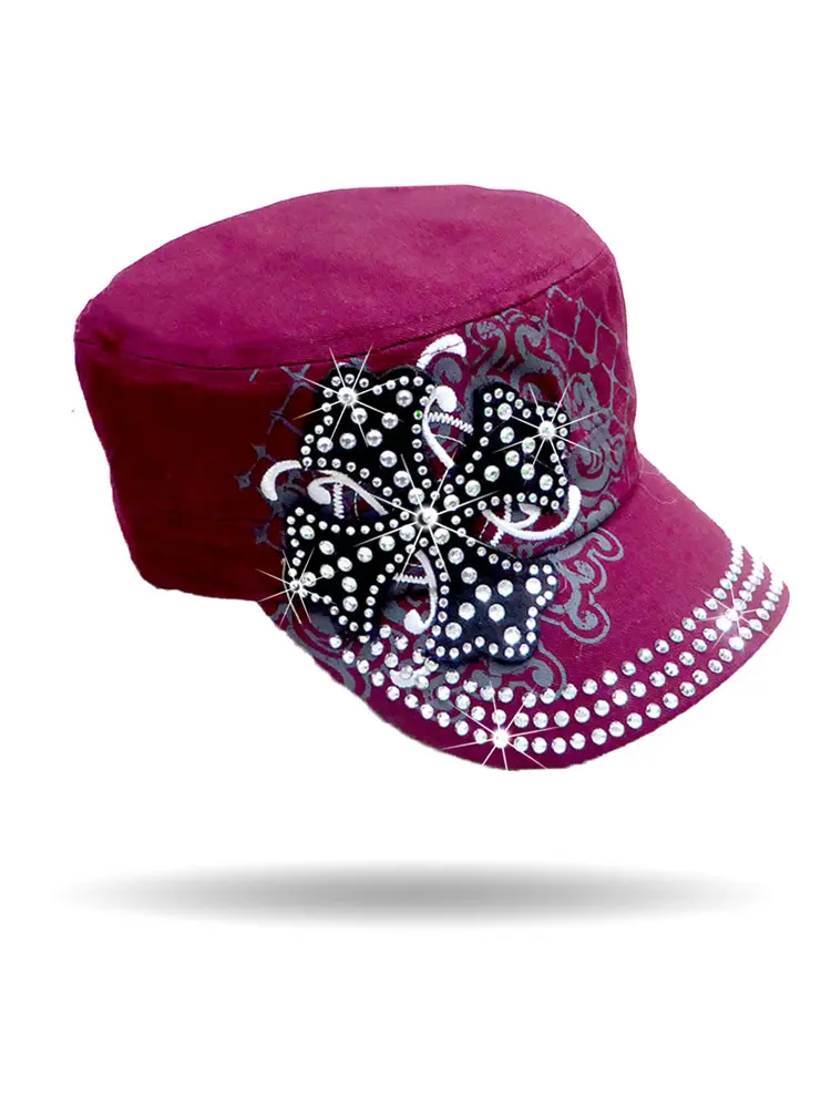 [CC1328-BURG] Maltese Cross Cadet Cap (BURGUNDY)