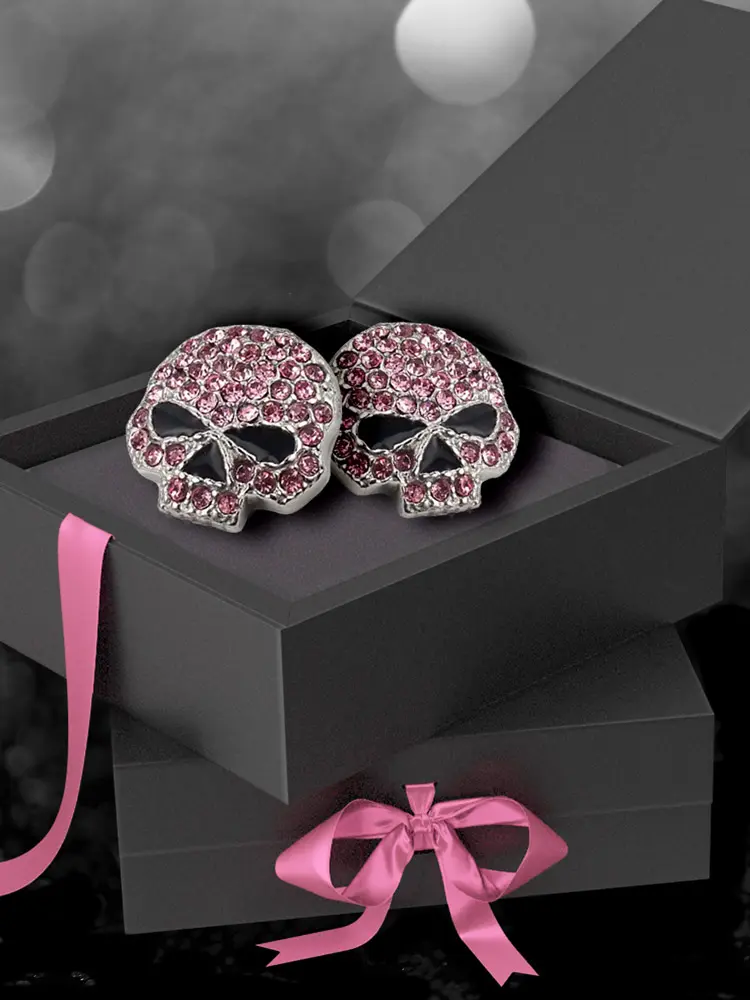 Sparkly Skullette Stud Earrings