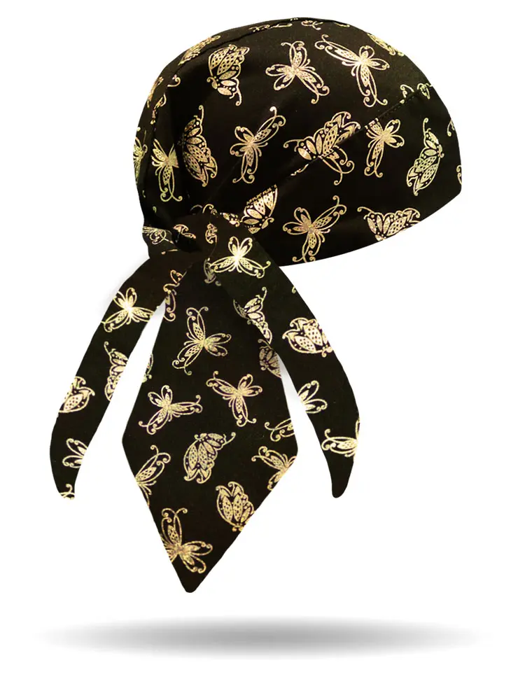 HW1292-Foil-Gold Headwrap with Head Gripper