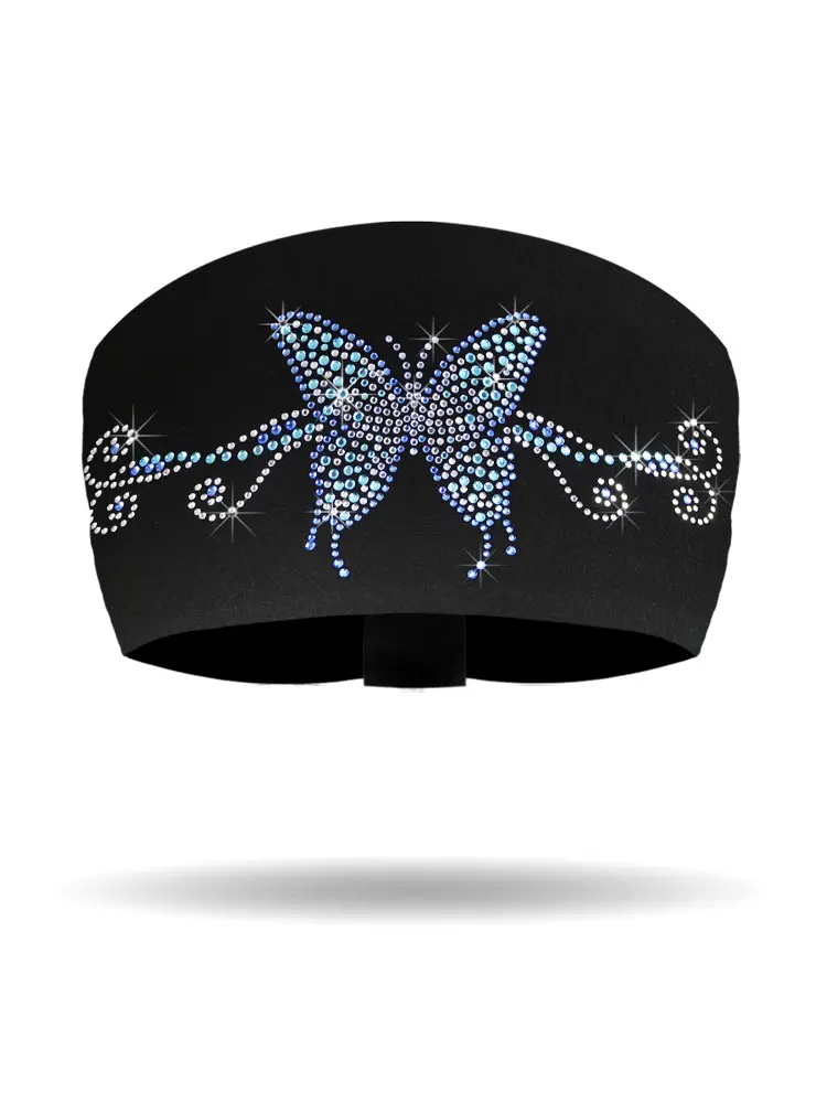 [KB1233-BLUE] Butterfly Rhinestone Knotty Band (BLUE)