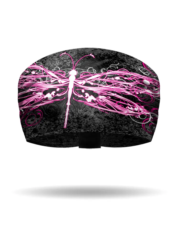 [KB1429-BLK] Dragonfly Splatter Knotty Band (BLACK)