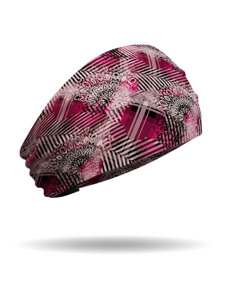 [KB2314-MAR] Mandala Patchwork Knotty Band (MAROON)