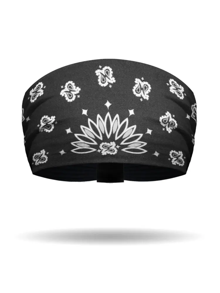 [KB2607-BLK] Paisley Bandana Knotty Band (BLACK)