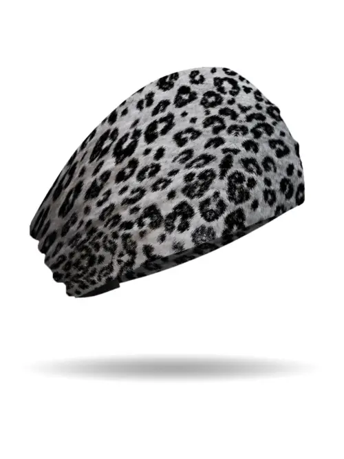 [KB3317-BLK/WHT] Leopard Print Knotty Band (BLACK/WHITE)