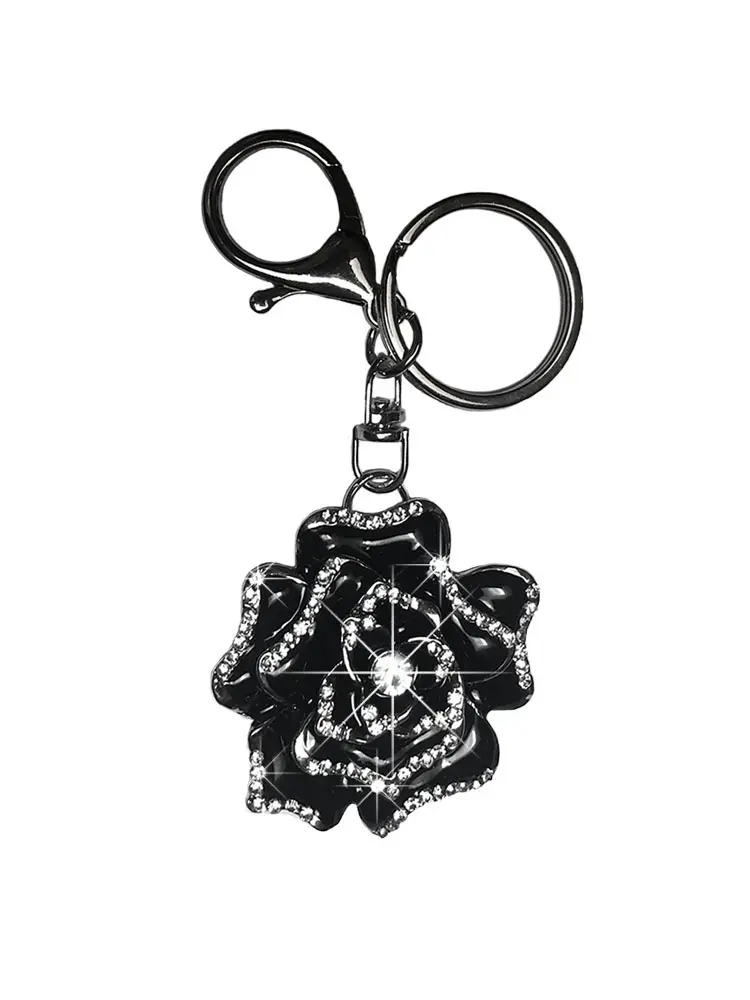 Rose & Rhinestone Key Chain