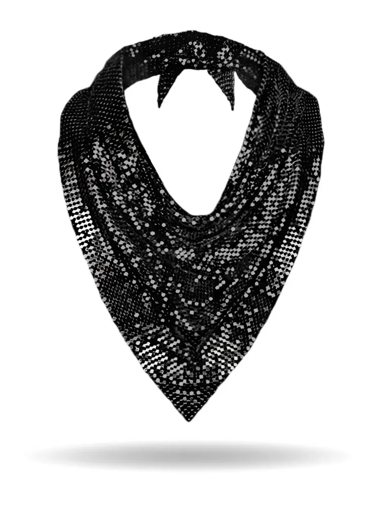 Metal Metallic Mesh Scarfic Mesh Scarf