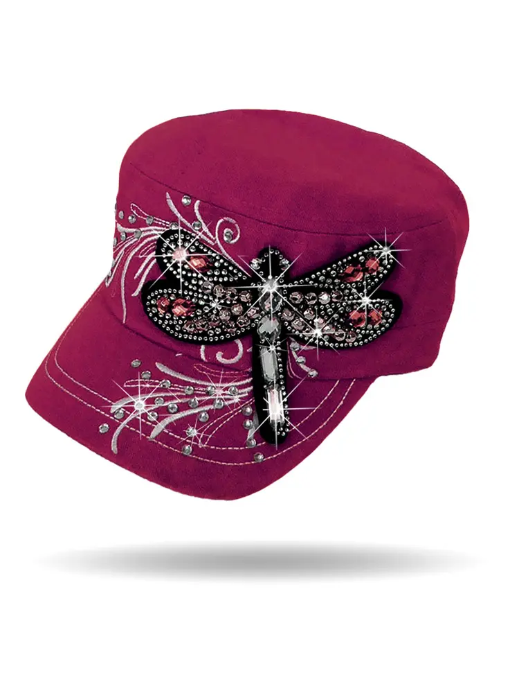 [CC1428-BURG] Dragonfly Cadet Cap (BURGUNDY)