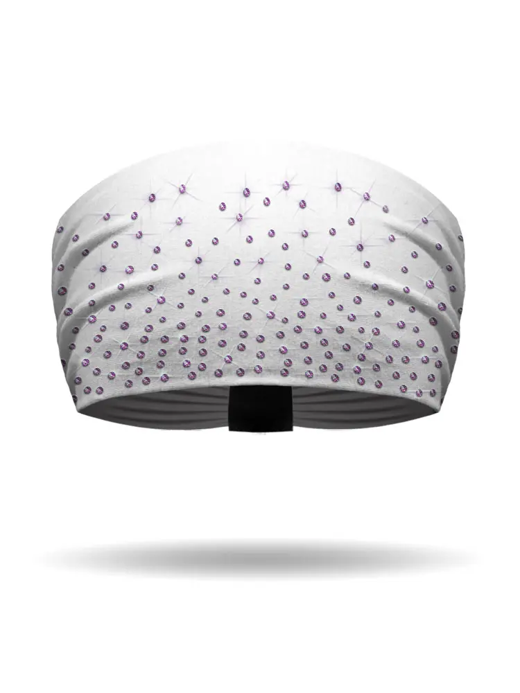 [KB3318R-AMETHYST] White Dazzled Knotty Band (AMETHYST)