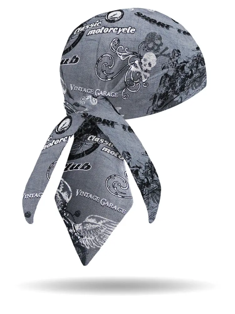 [HW2832-GRY] Retro Rider Headwrap