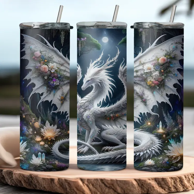 [ST2314] Mystic White Dragon Tumbler