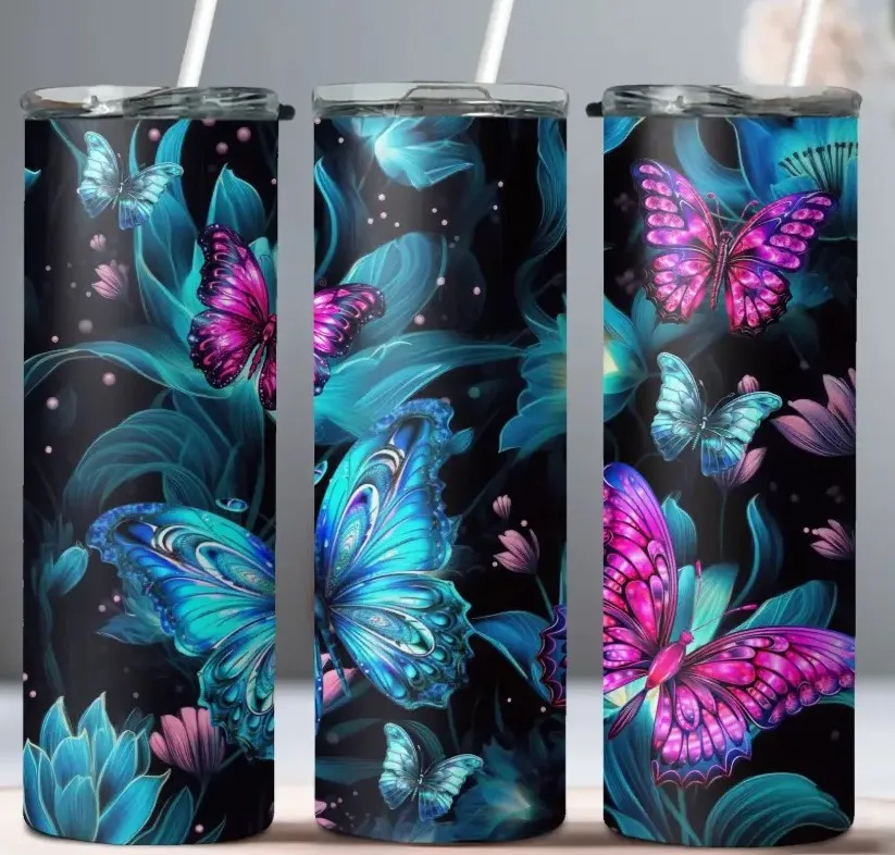[ST1622] Floral Flutter Tumbler