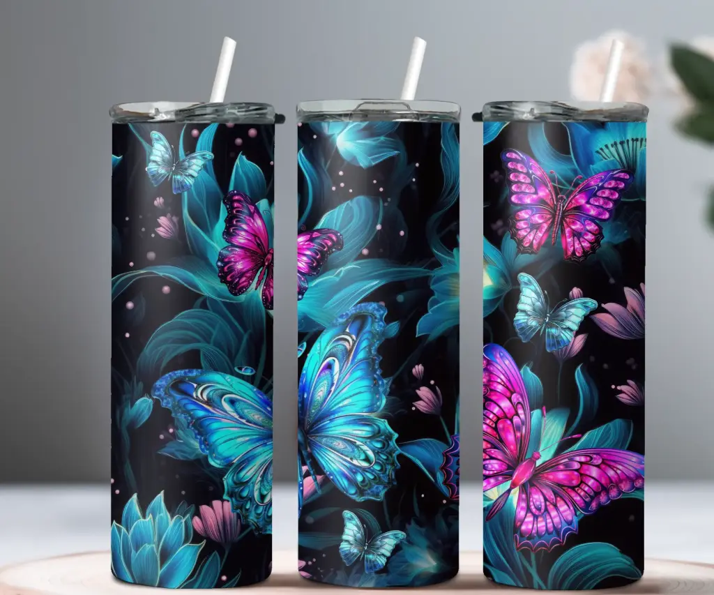 Floral Flutter Tumbler