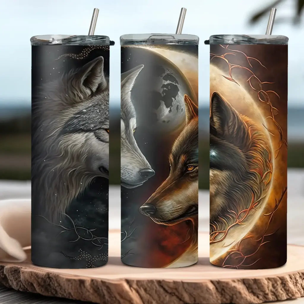 [ST1333] Celestial Wolf Tumbler