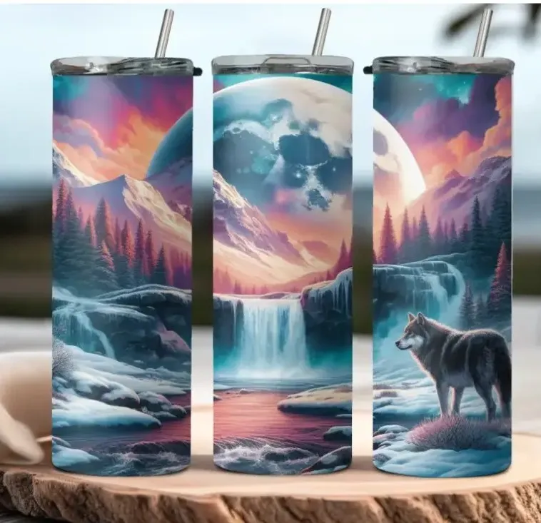 [ST2333] Moonshadow Wolf Tumbler