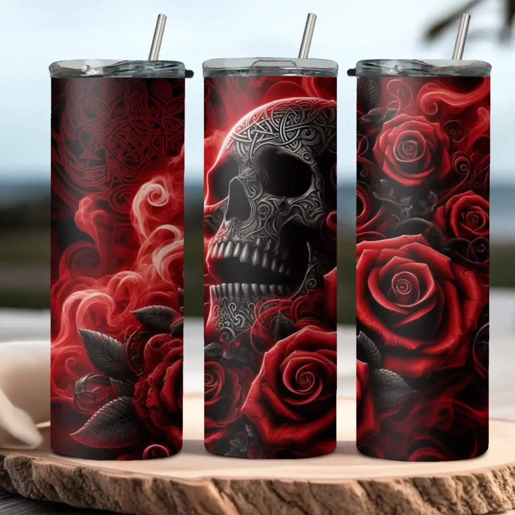 Celtic Rose Requiem Tumbler