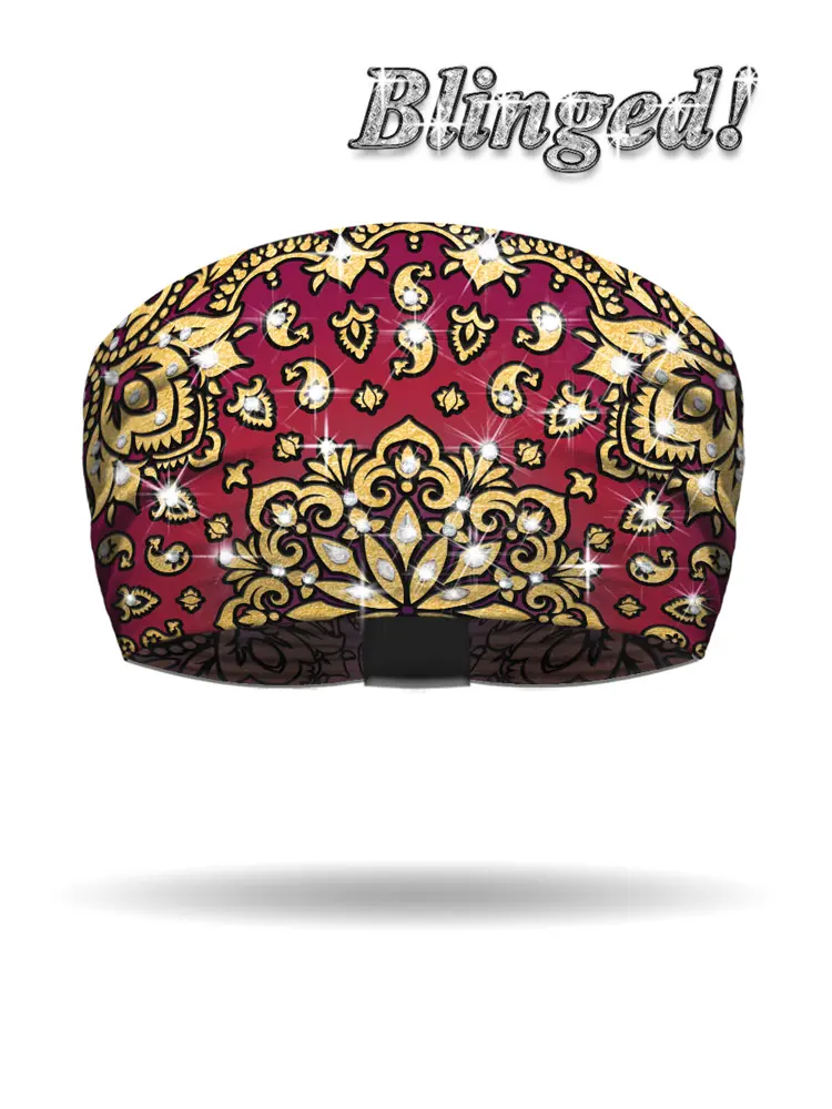 [KB2523R-FUSCHIA] Ombre Bandana Blinged Knotty Band (FUSCHIA)