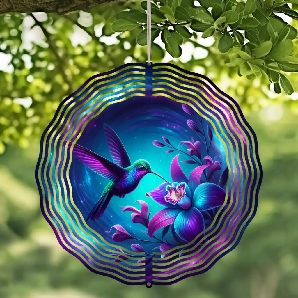 Hummingbird Haven Wind Spinner
