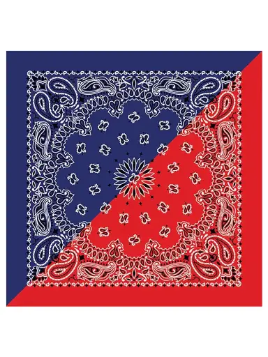 [BA0003-NAVY/RED] 2 IN 1 Paisley Bandana