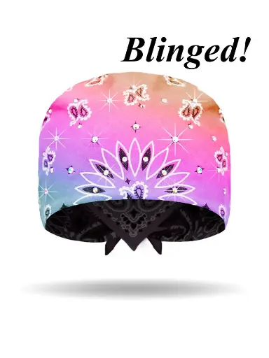 [BAN2611R] Ombre DAZZLED Paisley Bandana