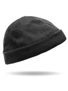 [BC1222-BLK] Black Brimless Bullet Cap