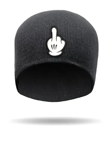 [BE2524] One Finger Salute Beanie